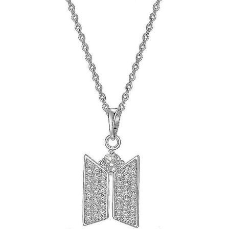 Kpop Bts Army Halsband Hänge Bts Bangtan Boys Cubic Zirconia Smycken Army Fans Gåvor Till Kvinnor Flickor Pojkar Stil-01