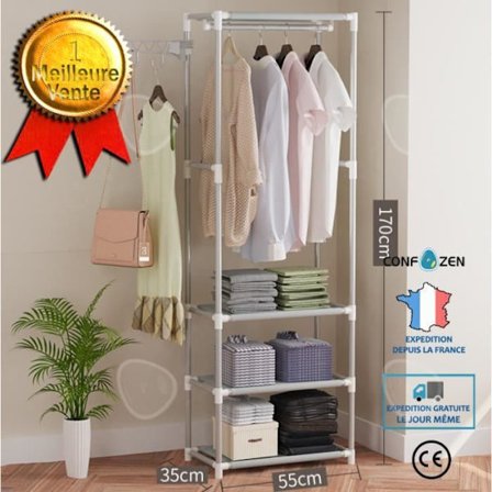 Cintre - CONFO - Klädhängare - Svart - Metall - 170x35x55cm