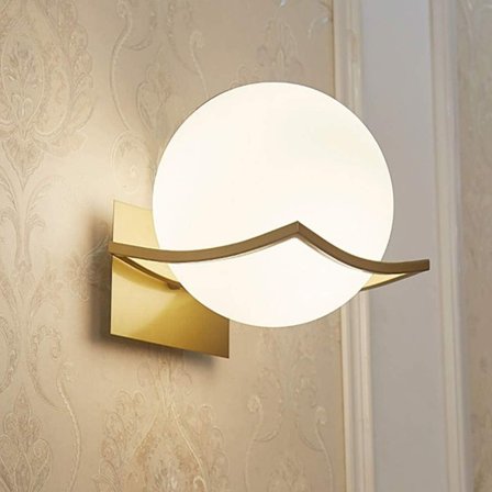 Moderne minimalistisk LED-vegglampe, kreativ glassvegglampe for KLB
