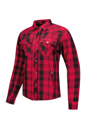 Chaqueta de moto Rusty Stitches Liss V2 Mujer Rojo/Negro 42