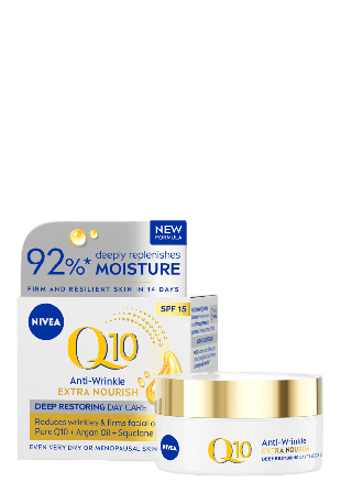 NIVEA Dagkräm Q10 Extra Nourish Day Cream SPF15 Dagcreme Dam 50 ML