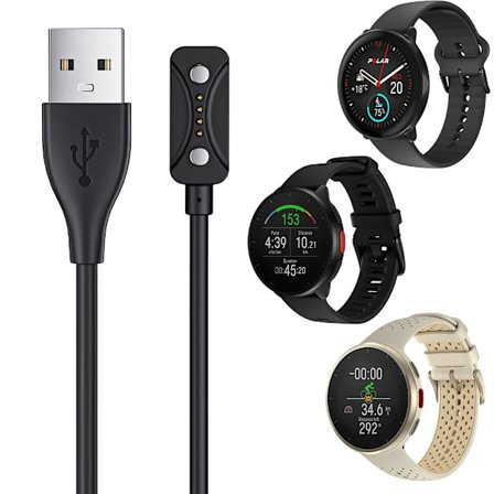 1m Magnetisk USB-laddningskabel Smartwatch Dock Laddare Adapter Strömladdningskabel för Polar Pacer/Pacer Pro/Ignite 3/Vantage V3