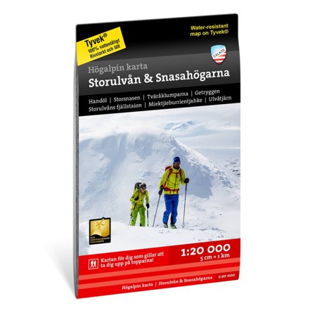 Calazo förlag Högalpin karta - Storulvån & Snasahögarna 1:20 000 literature Black OneSize