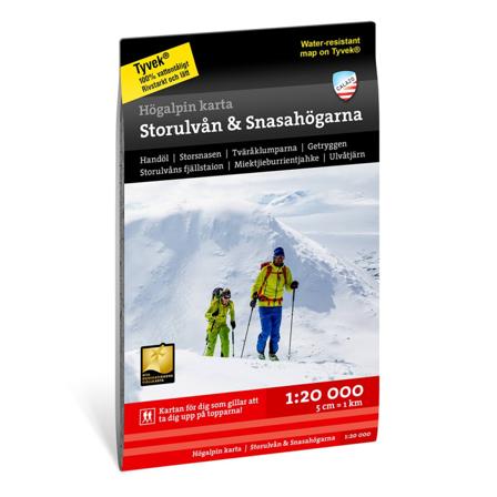 Calazo förlag Högalpin karta - Storulvån & Snasahögarna 1:20 000 literature Black OneSize