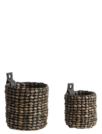 Basket Mini S/2 S + Xs Home Storage Storage Baskets Svart Muubs