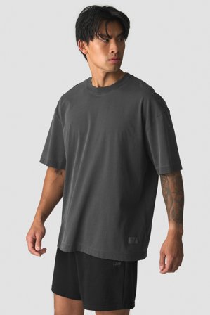 ICANIWILL - Everyday Relaxed T-Shirt Vintage Dye Stonewashed Black - Heren - sportkleding van ICIW