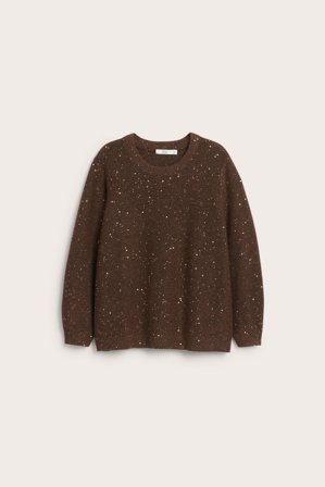 Kappahl | Langermet topp med glitter | Brun
