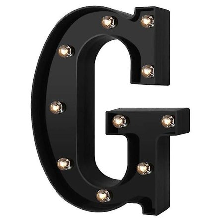 Newly Design Led Letters Lights 26 Alphabet Black Decorative Marquee Lamps For Wedding Party