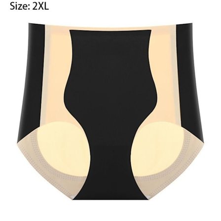 Hip Lifting Color Panel Alushousut Ice Silkki Muotoilevat alushousut MUSTA