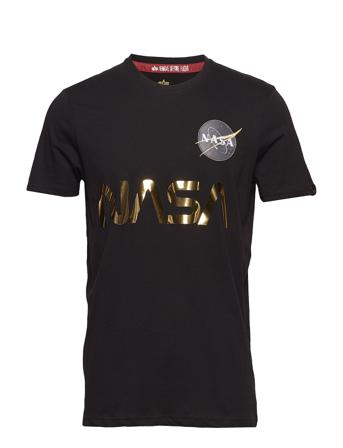 Nasa Reflective T T-shirts Short-sleeved Svart Alpha Industries