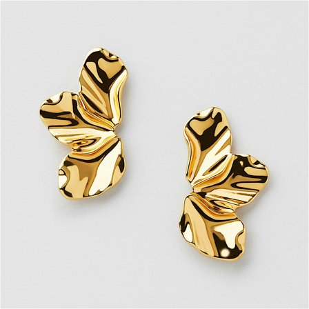 Jasmine Flower Studs - 18K VERGOLDETES MESSING