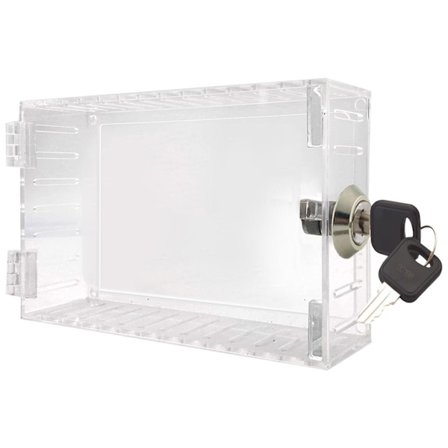 Universal termostatlåsboks med nøgle, klar stor termostatbeskyttelse til termostat på væggen, termostatbeskyttelse, termostatdæksel passer til 