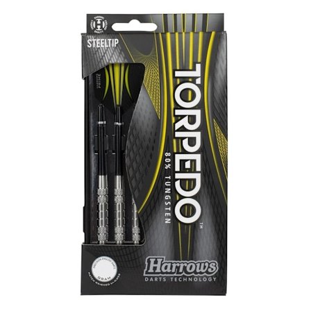 Harrows Torpedo Tungsten Dartpilar (3-pack) 24g Svart/Gul