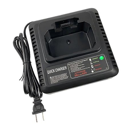 Erstatningslader for Black and Decker 40V LCS36 LCS40 Kompatibel med Black+Decker 36V/40V Litiumbatteri (FMY)