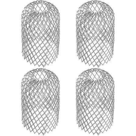 4 stk. til takrenne Ca. Takrennefiltre Takrennemesh Stopp blad sil Takrennebeskyttelse Takrennedeksel Rustfritt stål 8*15cm XXF