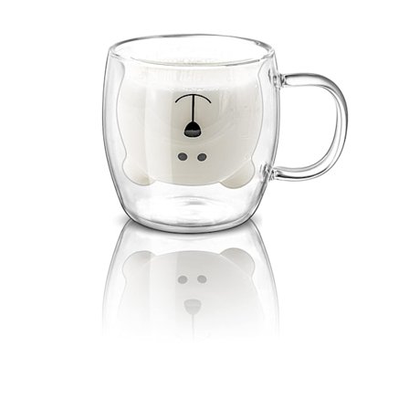 Glasbjörn Kaffe Muggar 8.5 oz Dubbelväggig Glasmugg