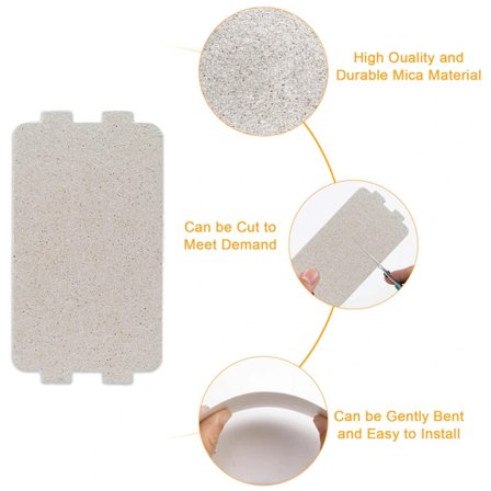 6 glimmerplader til mikrobølgeovn, universel bølgelederafdækning, reservedel til køkkenmikrobølgeovn [JSR],D