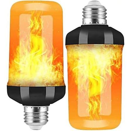 2-pak E27 LED Flammelys pærer med 4 tilstande og tyngdekraftsensor - Flammelys pære til indendørs/udendørs/bar/fest/julepynt