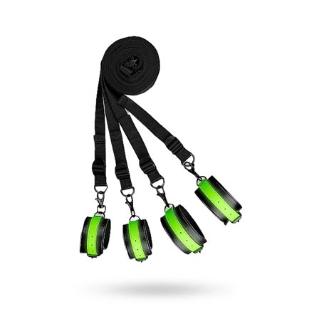 Shots: Bed Bindings Restraint Kit - Glow in the Dark