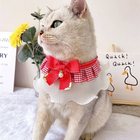 Svart serie pärlchiffong utsökt rosett katt hund scarf, slips husdjur krage, haklapp, dregelhandduk