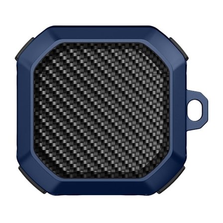 Fodral i kolfiberstil för Samsung Galaxy Buds2 / Buds Pro / Live - Svart / Blå