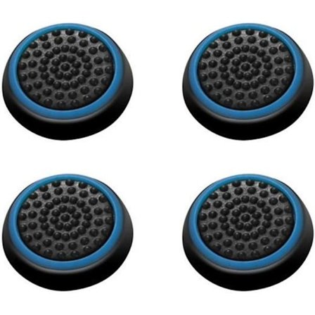 INSTEN 4 Caps Grip Caps Svart/Blå För Analog Joystick Stick Button Controller Pad PlayStation PS4 PS3 PS2 Xbox 360/One