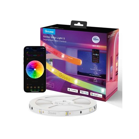 GOVEE RGBIC LED Lightstrip - 10 meter 10 meter, RGBIC, music sync, app, innedørs
