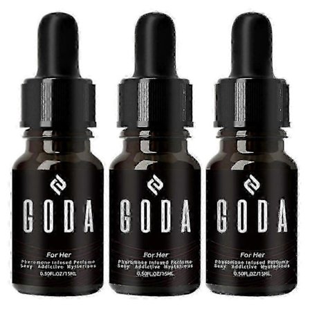 Højkvalitets 1-5X GODA For Her Feromonparfume til Kvinder -15ml/0.50 fl. oz - Langvarige Damedufte med Jasmin og Rose - Blomsterparfumeolie 3 stk. 