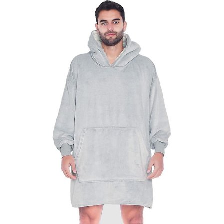 Oversized Hoodie Sweatshirt Filt Xl, Supervarm Sherpa Jätte Hoodie, Bärbar Filt Sweatshirt Med Ficka