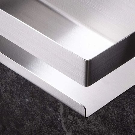 Brusehylde, brusekurv, badeværelseshylde i børstet rustfrit stål, ingen boring påkrævet