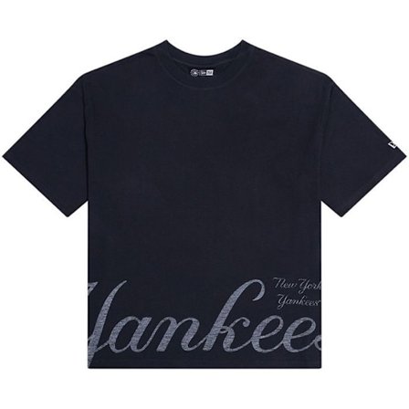 Oversized Skjorte - NEW ERA - New York Yankees - 100% Bomuld - Korte Ærmer - Sort