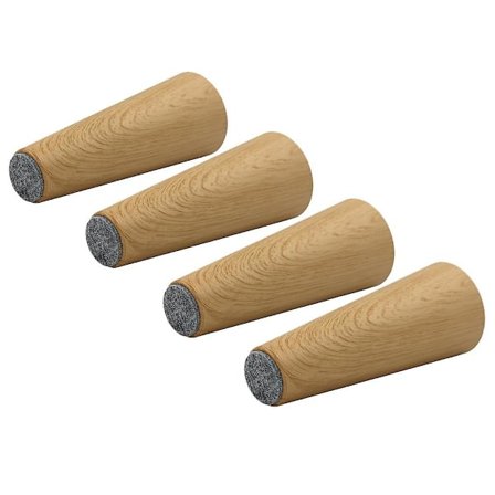 4 stk. Runde Solide Træ Sofa Ben Udskiftning Sofa Couch Ben Bord Skab Møbler Fødder