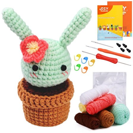 Virkningssats för nybörjare Cactus Crochet Kit C C