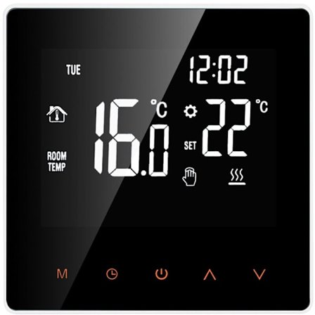 Smart Termostat Digital Temperaturregulator LCD Berøringsskjerm Ukentlig Programmerbar Elektrisk Termostat Gulvvarme