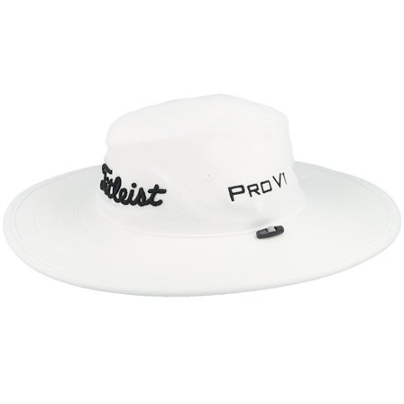 Titleist - Wit sunhat Hoed - Tour Aussie White/Black Sun Hat @ Hatstore