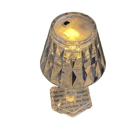 Krystal bordlampe, krystal diamant bordlampe