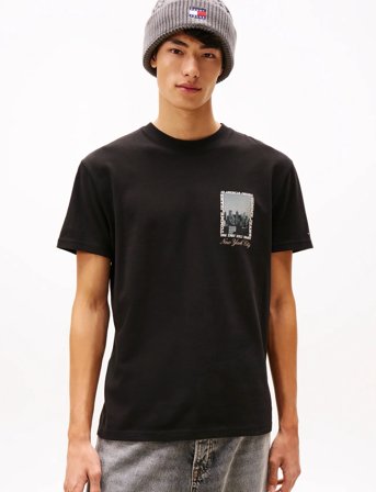 Tommy Jeans Tjm Reg Photo Tee - Black - XS
