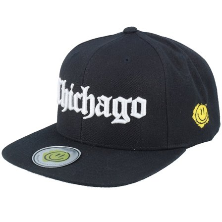 Lucid Smile - Black snapback Czapka Z Daszkiem - Chichago 3d Script Black Snapback @ Hatstore