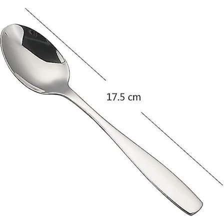 Jälkiruokalusikat, ruostumaton teräs, 12 kpl, pienet lusikat