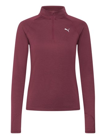 PUMA W Run Velocity Cloudspun 1/4 Zip - Red - M