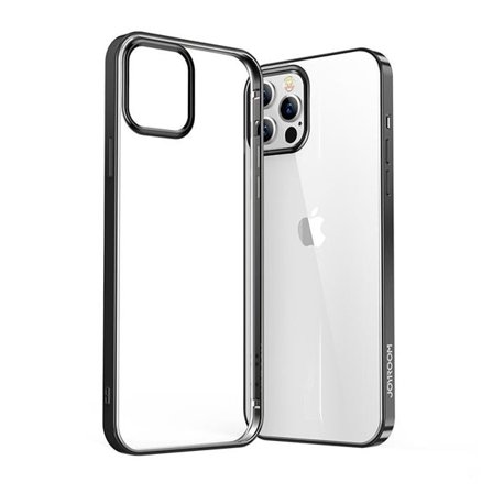 Joyroom Ultratyndt etui med galvaniseret ramme til iPhone 12 Pro Max - sort (JR-BP796)
