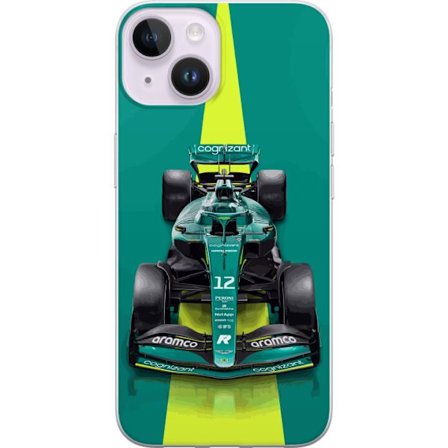 Yhteensopiva Puhelinkuori Apple Apple iPhone 14 Plus Aston Martinin Formula 1 -auto vihreässä kilpailumuotoilussa, jossa on moderni studiosentuntma