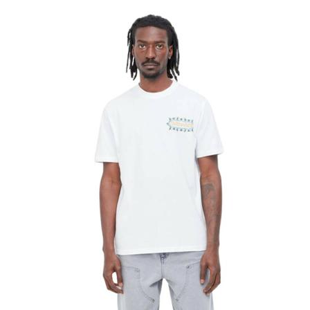 Carhartt Wip, Koszulka Carhartt WIP S/S Spaces T-Shirt I030665 White Biały, Mężczyzna, Rozmiar: L