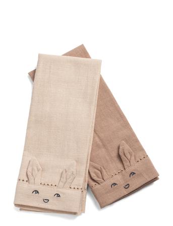 Baby Napkins 2Pcs - Faded Rose / Powder Pink Home Meal Time Napkins & Accessories Pink Elodie Details