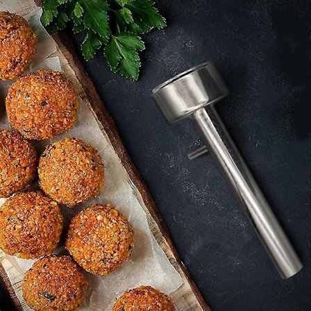 Falafel Scoop Maker i rustfrit stål, stor falafelkuglemaskine, non-stick kødpresseværktøj, køkkenredskaber, ny