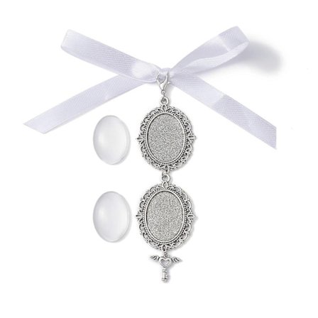 Stilfulla bröllopshängen med rosett, elegant bröllopsdusch-favörhänge, hjärta och rosett, bröllopsbukettillbehör