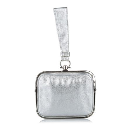 Salvatore Ferragamo Pre-owned, Gancini Clara Leather Handbag Grijs, Dames, Maat:ONE Size