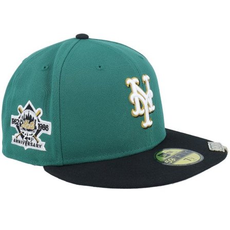 New Era - MLB Grön fitted Keps - New York Mets Visor Clip 59FIFTY Emerald Green/Black Fitted @ Hatstore