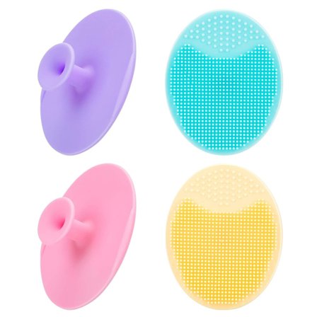 4-pakning myk silikon ansiktsrensebørste ansiktsskrubb Blackhead Acne Pore Pads Skurvesjampo Rensebørste Dyprensende hudpleie