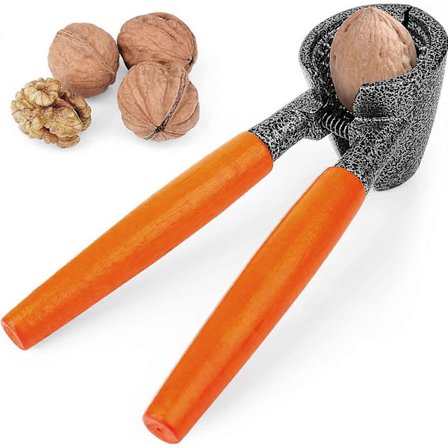 Nøddeknækker Kraftig Nøddeknækker Valnøddetang Åbningsværktøj med Træhåndtag til Valnødder Pekannødder Hasselnødder Mandler Paranødder Jordnødder